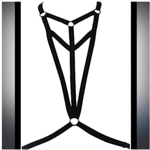 Set of 3 Elastic Strap Chest Straps Bondage One-Size - Picture 6 of 7